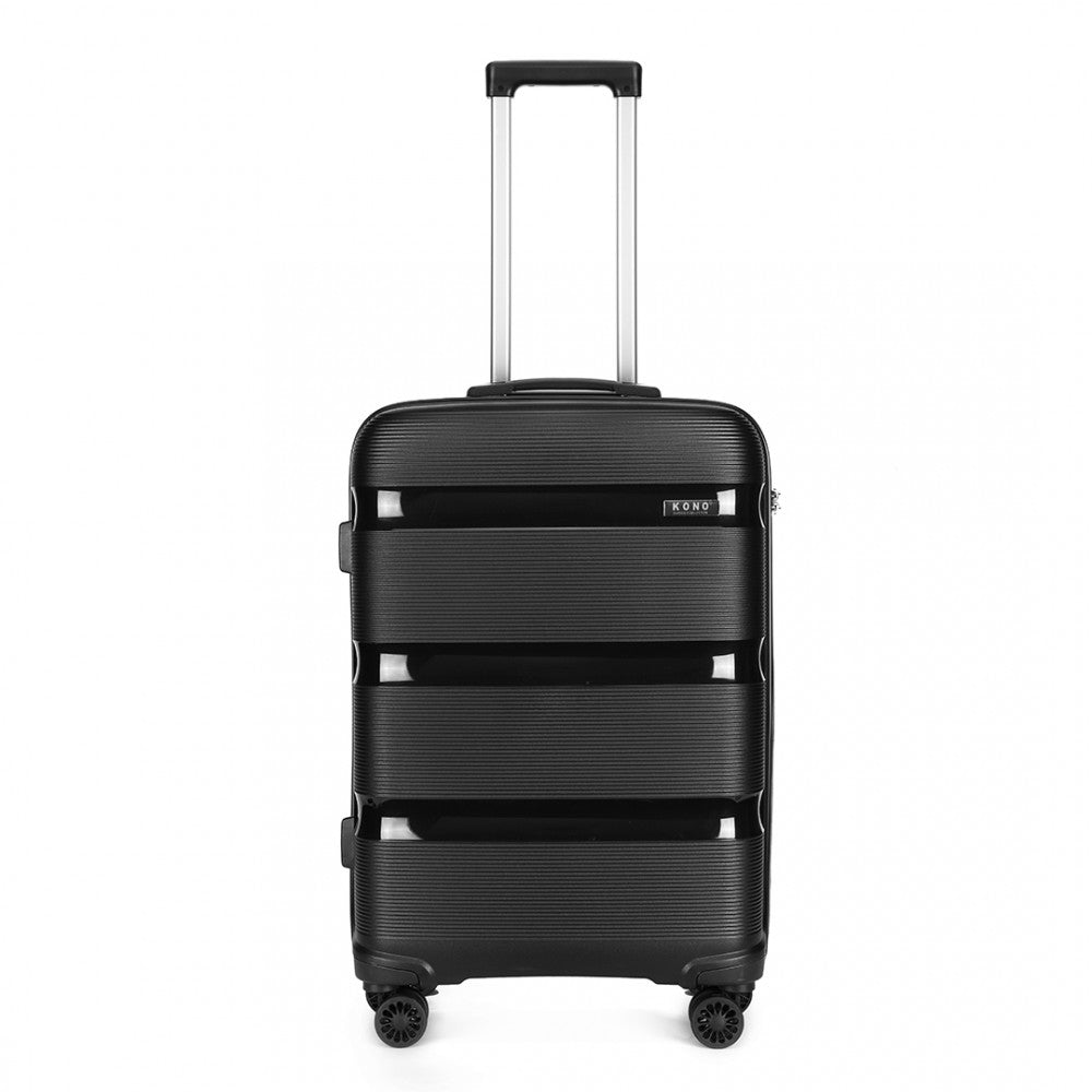 Kono K2092 Bright Hard Shell PP (Polypropylene) Suitcase With TSA Lock