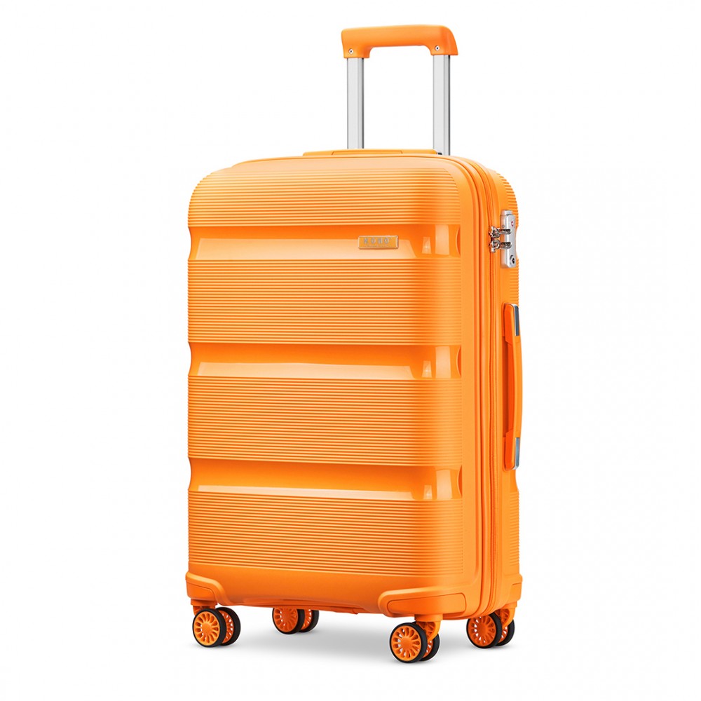 Kono K2092 Bright Hard Shell PP (Polypropylene) Suitcase With TSA Lock