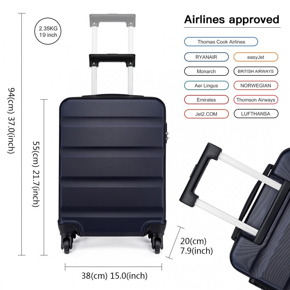 Kono K1991 ABS Hard Shell Suitcase With TSA Lock