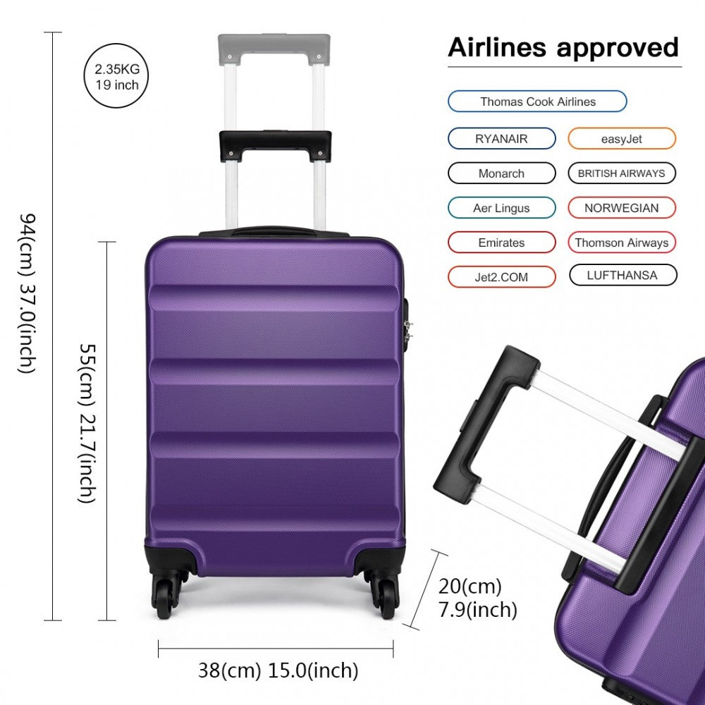 Kono K1991 ABS Hard Shell Suitcase With TSA Lock