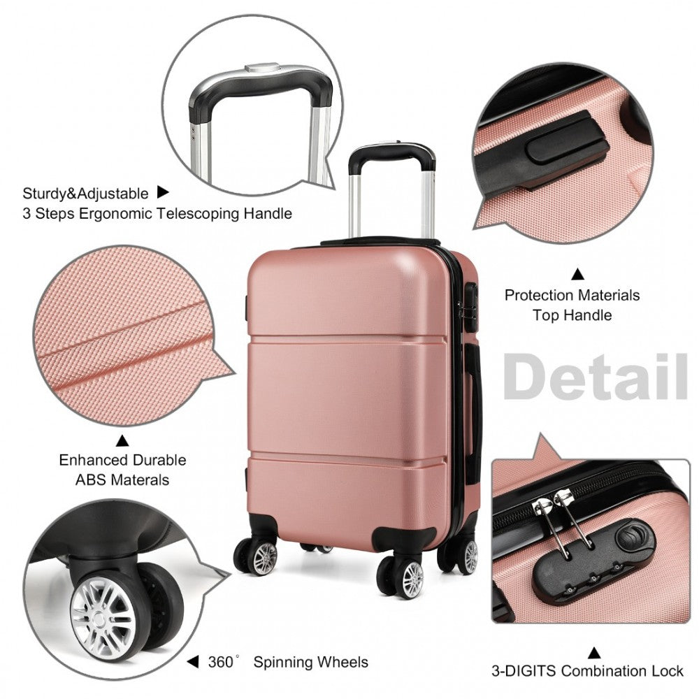 Kono Hard Shell ABS Cabin Suitcase with TSA Lock