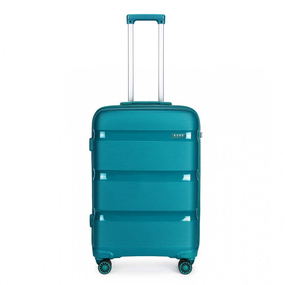 Kono K2092 Bright Hard Shell PP (Polypropylene) Suitcase With TSA Lock