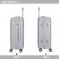 Kono K2091L Multi Texture Hard Shell PP (Polypropylene) Suitcase With TSA Lock