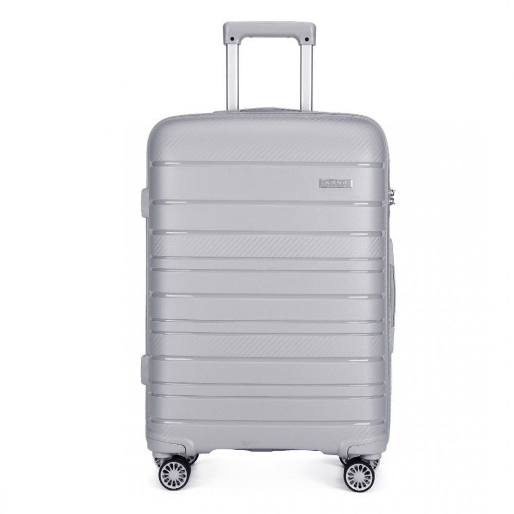 Kono K2091L Multi Texture Hard Shell PP (Polypropylene) Suitcase With TSA Lock