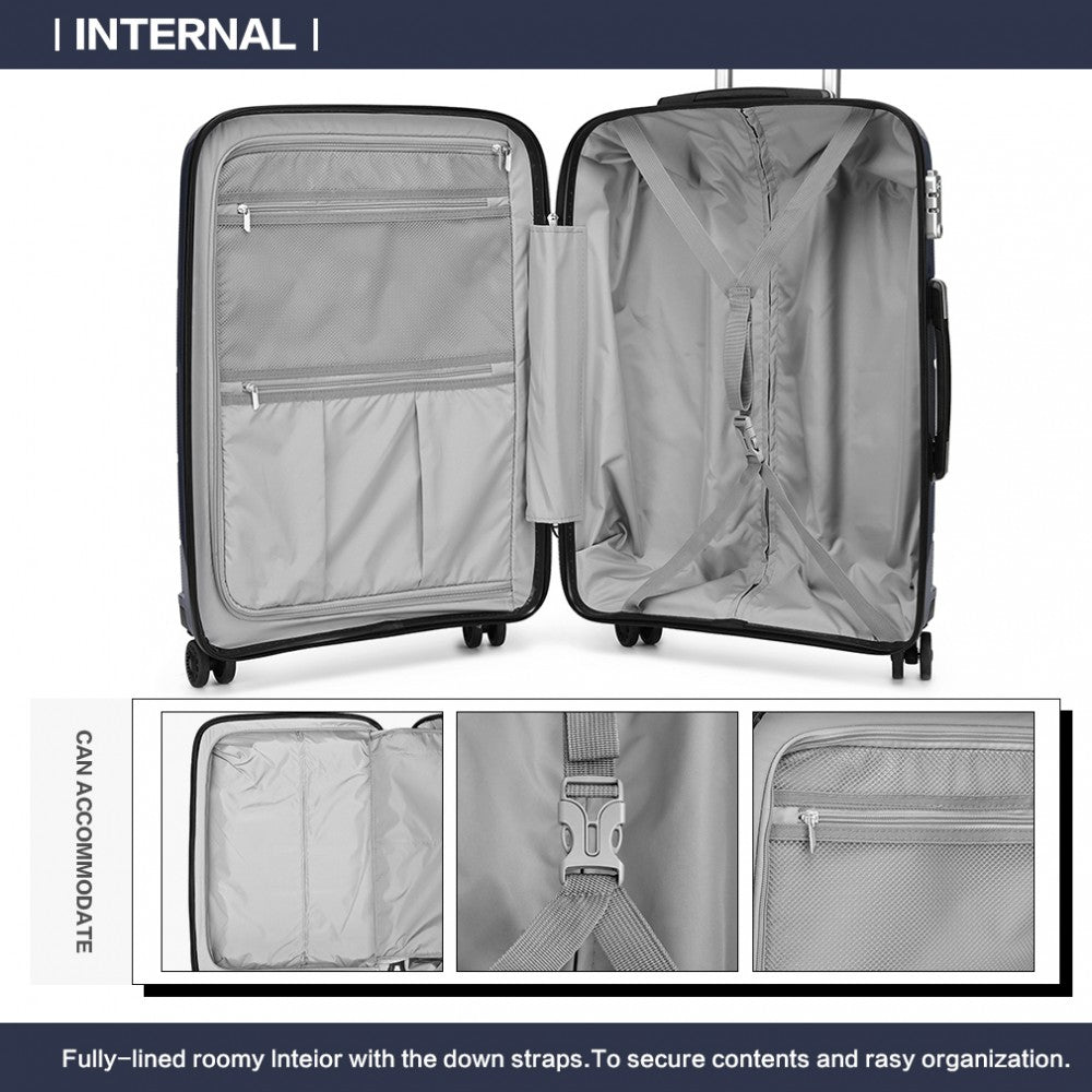 Kono K1997L Hard Shell PP (Polypropylene) Suitcase With TSA Lock