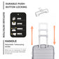 Kono K2091L Multi Texture Hard Shell PP (Polypropylene) Suitcase With TSA Lock