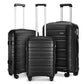 Kono K2091L Multi Texture Hard Shell PP (Polypropylene) Suitcase With TSA Lock