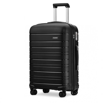 Kono K2091L Multi Texture Hard Shell PP (Polypropylene) Suitcase With TSA Lock