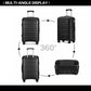 Kono K2091L Multi Texture Hard Shell PP (Polypropylene) Suitcase With TSA Lock