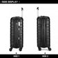 Kono K2091L Multi Texture Hard Shell PP (Polypropylene) Suitcase With TSA Lock